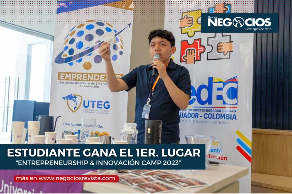 ESTUDIANTE DE ADMINISTRACIÓN DE LA UNIVERSIDAD INDOAMÉRICA SE CORONA CAMPEÓN EN EL ENTREPRENEURSHIP & INNOVACIÓN CAMP 2023