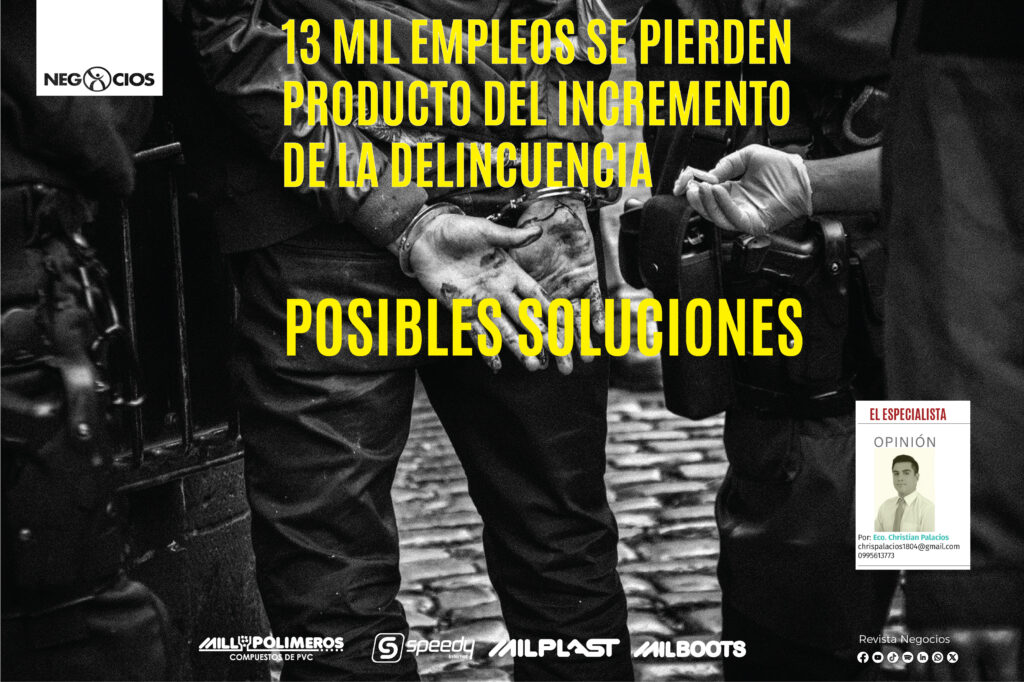 13 MIL EMPLEOS SE PIERDEN PRODUCTO DEL INCREMENTO DE LA DELINCUENCIA POSIBLES SOLUCIONES.